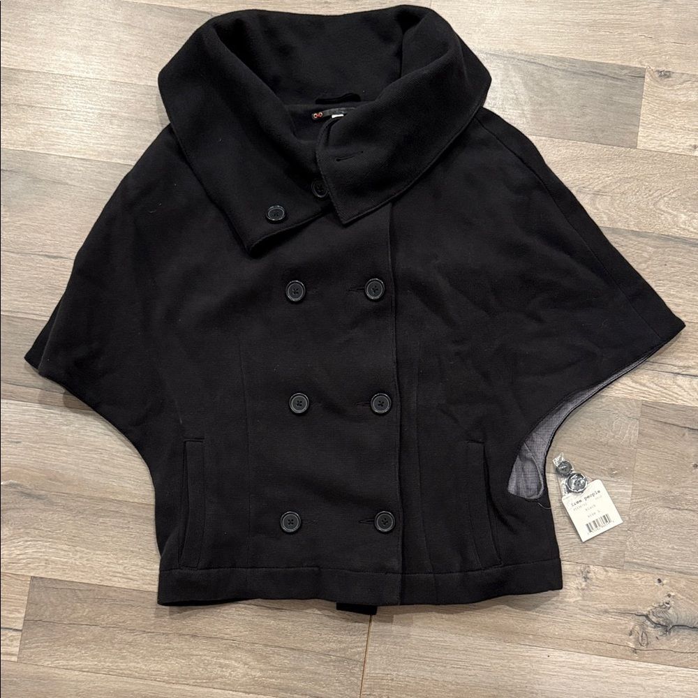 Free People Black Buttoned Garment